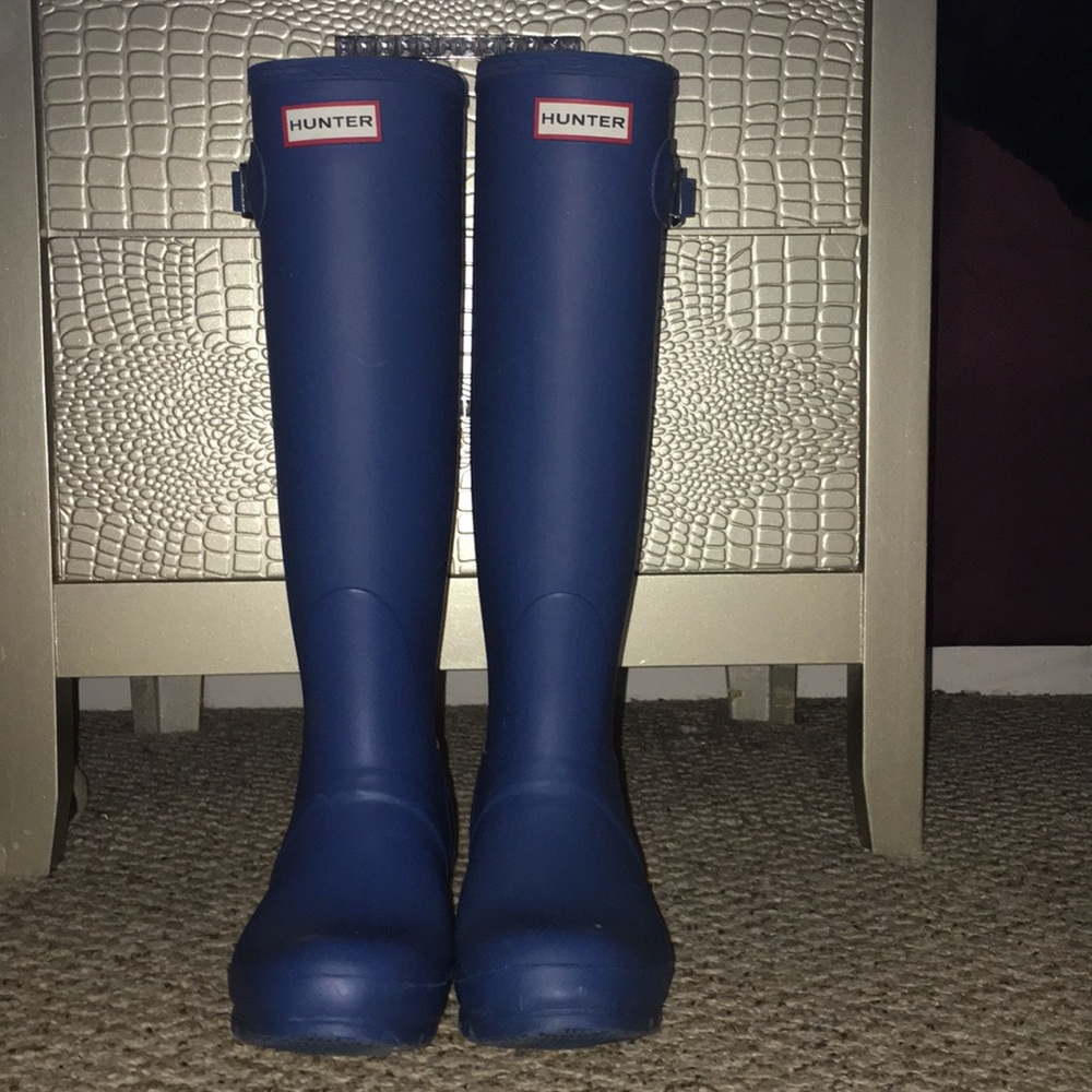 Blue HUNTER rain boots